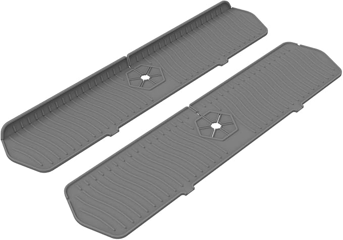 2 Pack Kitchen Faucet Sink Splash Guard, Sink Draining Pad Behind Faucet