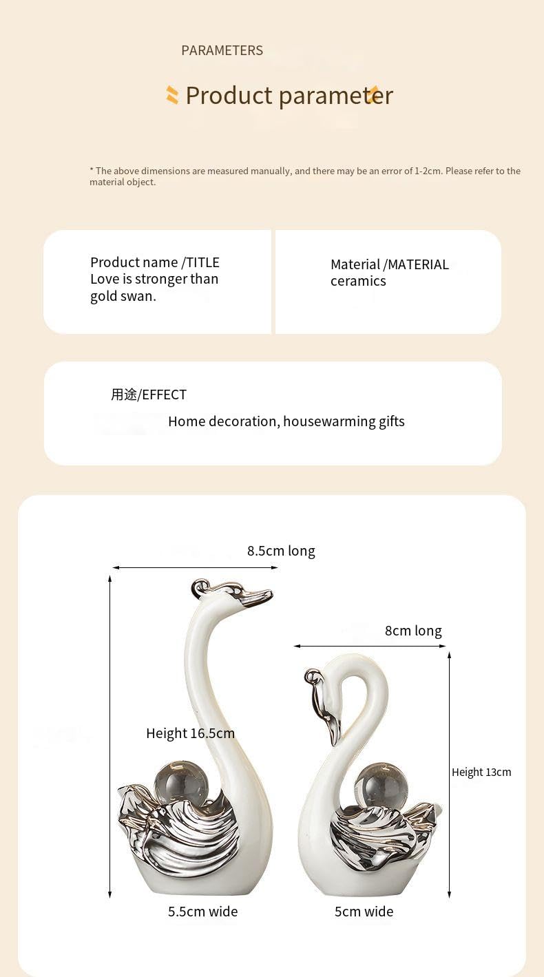 SENROR Crystal Swan Pendant Living Room Light Luxury Luxury Wine Cabinet TV Cabinet Premium Feel Decorative Wedding Gift for New Man 0