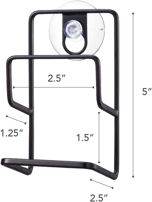 YAMAZAKI home 2265 Double Sponge Holder-Steel Rack Organizer for Kitchen Sink, One Size, Black