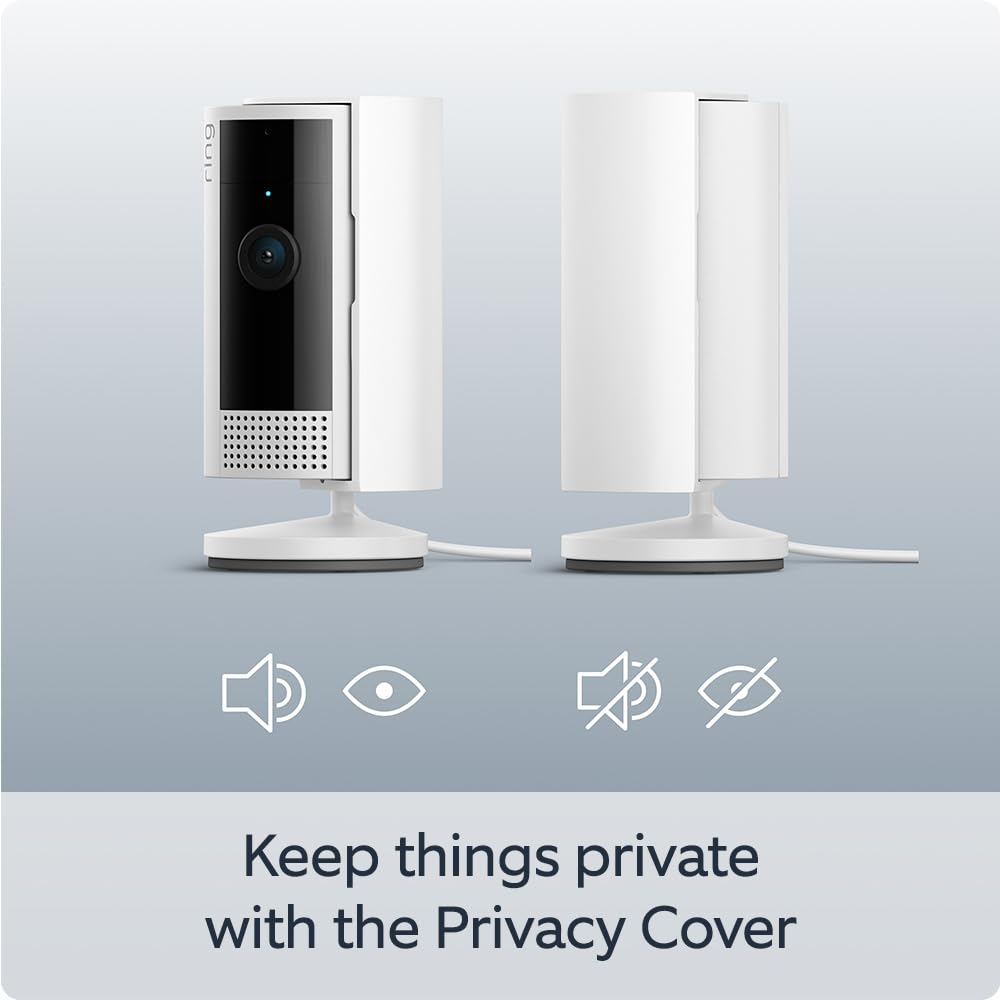 Ring Indoor Camera (2nd Gen) | Plug-In Pet Security Camera | 1080p HD, Two-Way Talk, Wifi, Privacy Cover, DIY | alternative to CCTV system | 30-day free trial of Ring Home