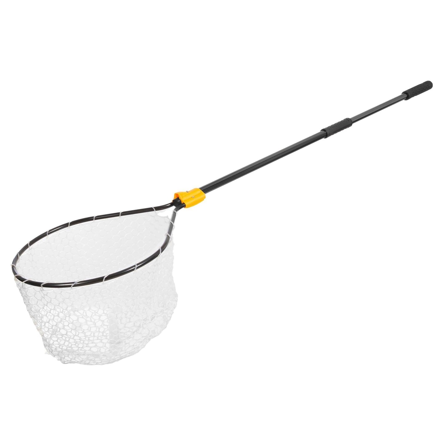 Frabill Conservation Telescoping Handle Net | Teardrop Hoop Size: 21" X 24" | Telescoping Handle: 35-60"| Net Depth: 13",Black/Yellow