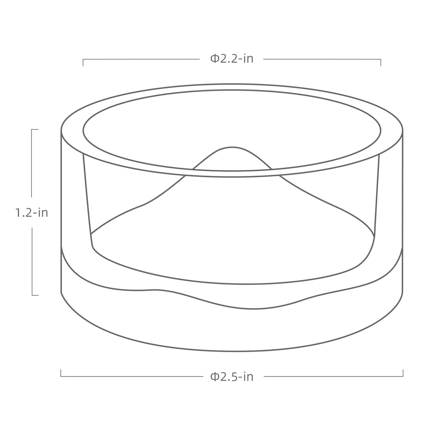 Niteangel Hamster Feeding & Water Bowls- Mount Fuji Series Glass Drinking Bowls for Dwarf Syrian Hamsters Gerbils Mice Rats or Other Similar-Sized Small Pets (Transparent)
