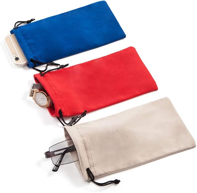 TRIUMPH VISION Soft Eyeglass Pouch 3 Pack