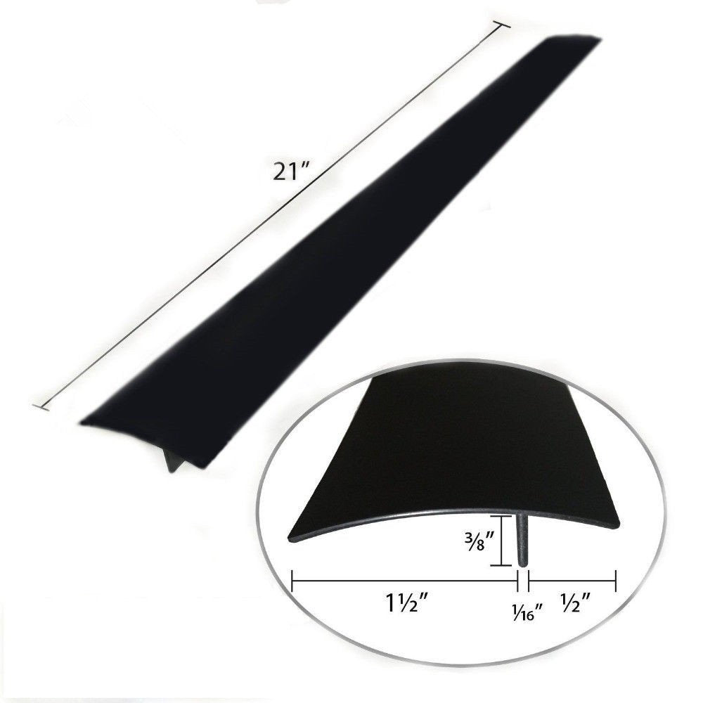 2 Pack Flexible Kitchen Stove Gap Covers, Silicone Gap Fillers Between Counter and Stovetop, Oven, Washer, Dryer, Easy to Wipe, Food grade (Black, 21 Inches)