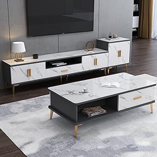 Glossy Marble Paper Granite Gray/White Wallpaper Peel and Stick Wallpaper Self Adhesive Removable Wallpapers 15.8″ ×118″ Waterproof Countertop Paper for Cabinet Countertop Furniture Kitchen Viny Film