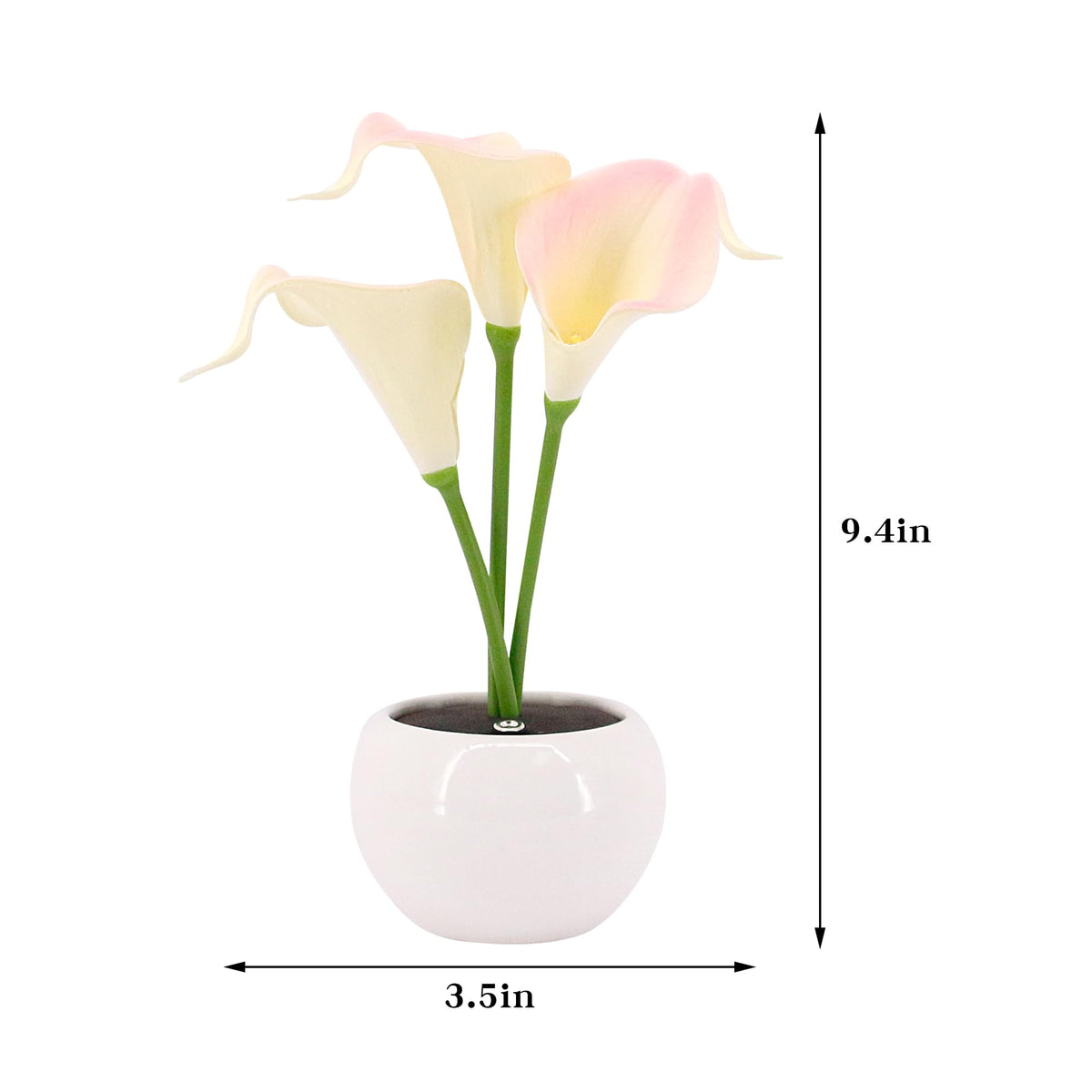 Naimo Flower Night Light Rechargeable LED Night Lamp Calla Lily Table Lamp for Bedroom Living Room Birthday Party Desktop Home Decor
