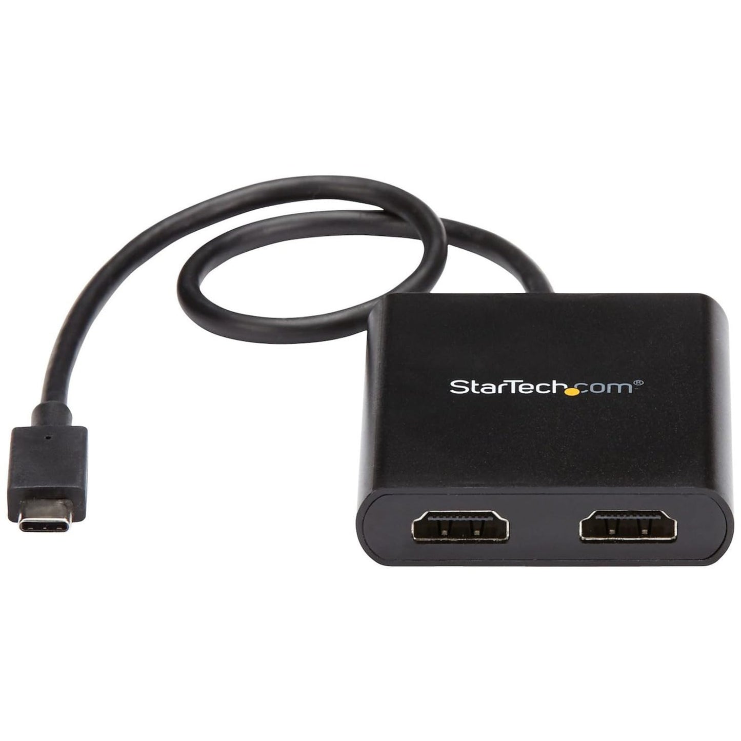 StarTech.com USB-C to Dual HDMI Adapter, USB Type-C Multi-Monitor MST Hub, Dual 4K 30Hz/1080p 60Hz HDMI Laptop Display Extender/Splitter, Extra-Long Built-In Cable, Windows Only (MSTCDP122HD)