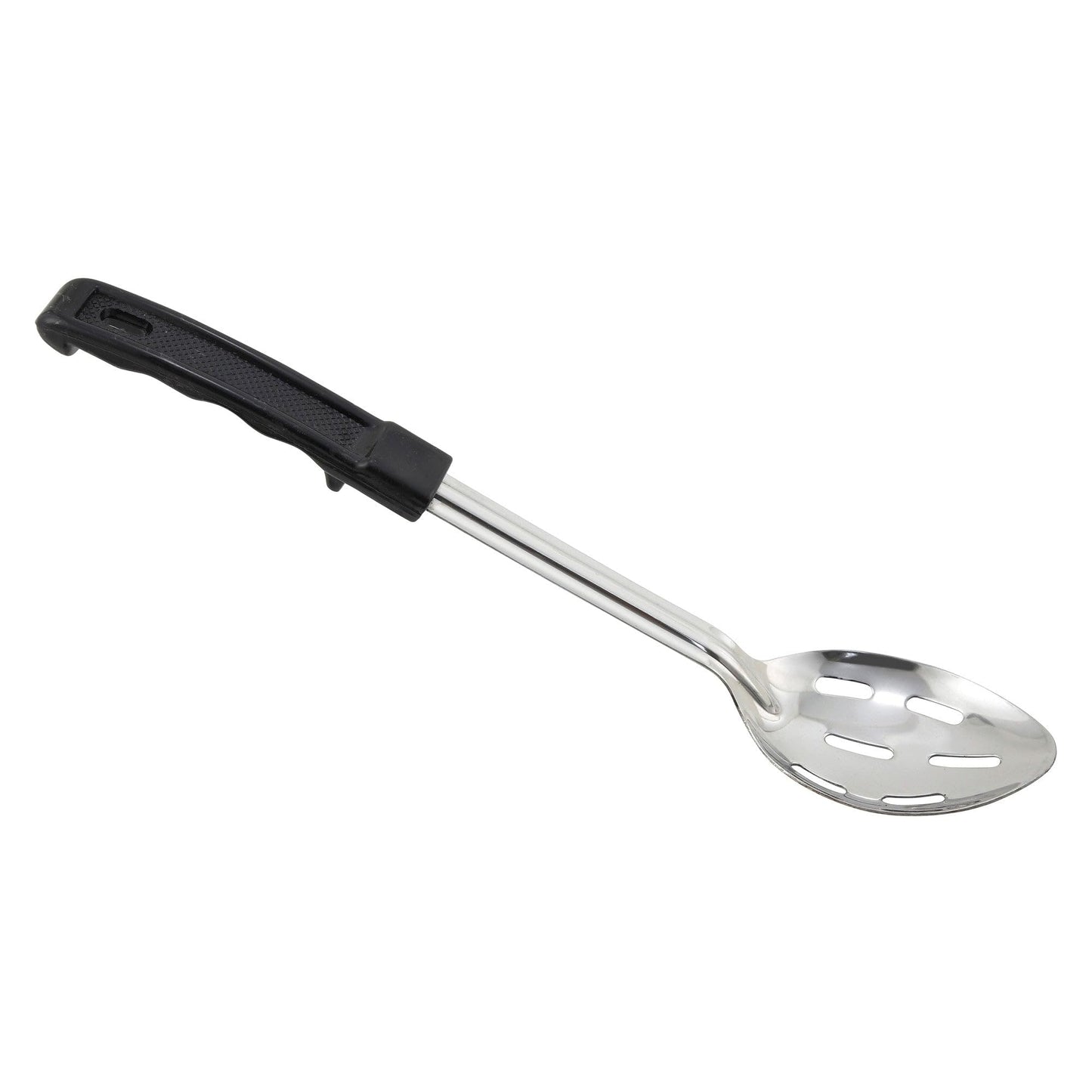 Winco Prime Stainless Steel Basting Spoon with Stop Hook Handle, NSF, Slotted, 13"