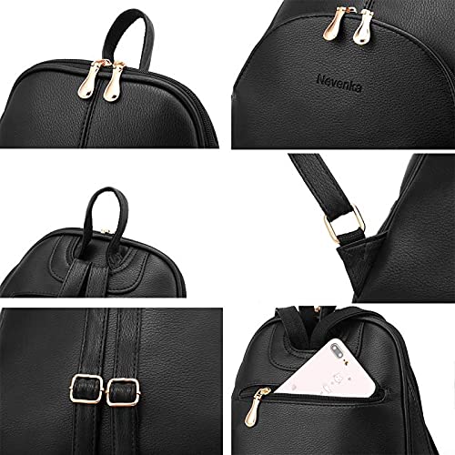 Nevenka Women Fashion Backpack Purse Leather Rucksack Bag Girls Casual Daypacks(Blue)