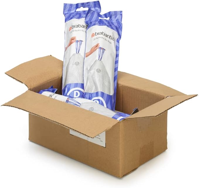 Brabantia PerfectFit Trash Bags Thick Plastic Trash Can Liners