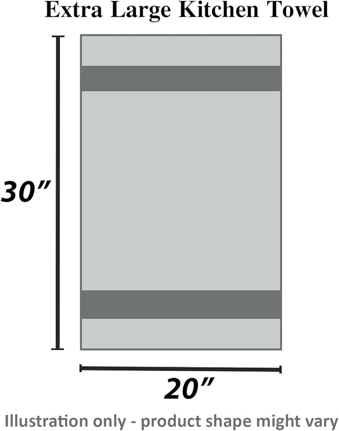 Urban Villa Kitchen Towels Extra Large Premium Salsa Stripes Dish Towels