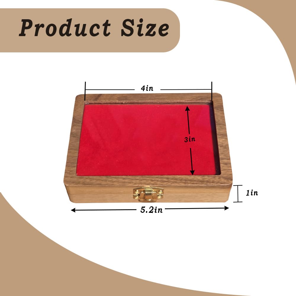 Arrowhead Display Case Arrowhead Shadow Box Handmade Small Wood Box Native American Arrowhead Display Box for Collectibles Military Coins Project Spear Crystal Stone (Medium)