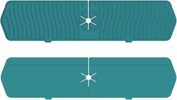 2 Pack Kitchen Faucet Sink Splash Guard, Sink Draining Pad Behind Faucet