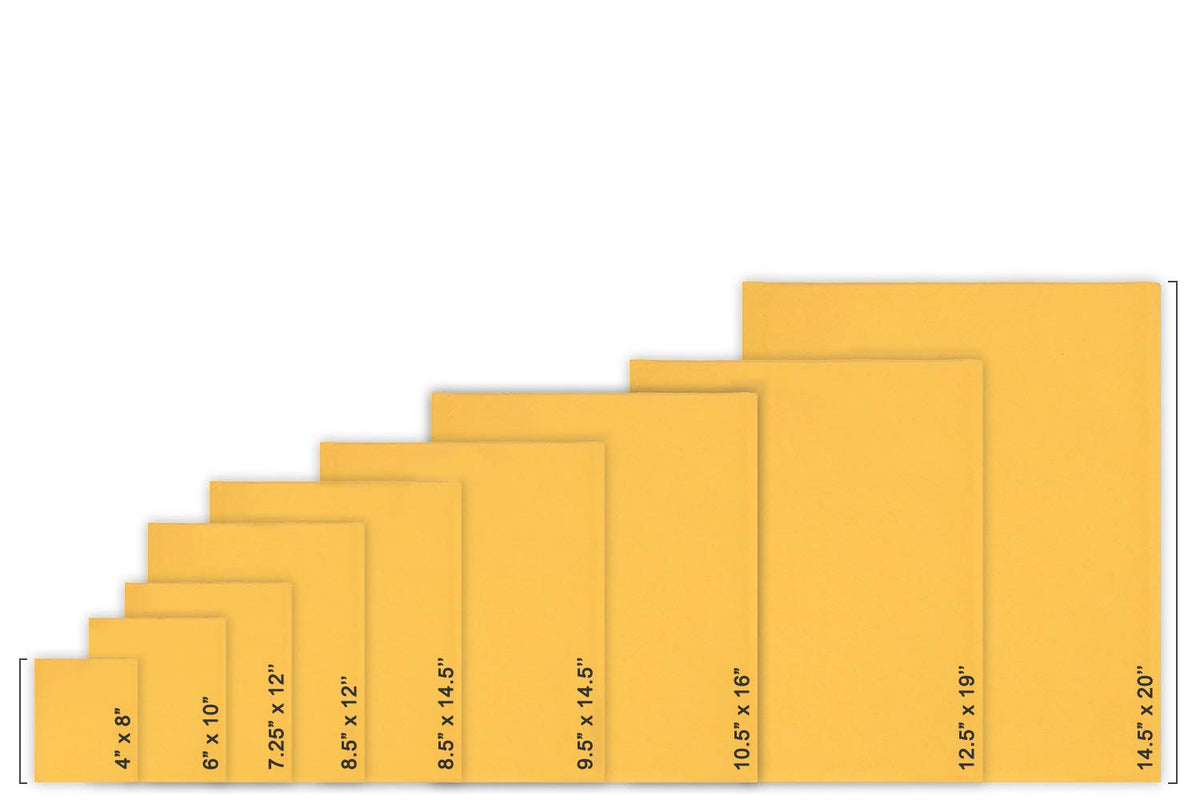 PackageZoom #000 4x8 Padded Envelopes Kraft Bubble Mailer Shipping Envelopes 500 Pack