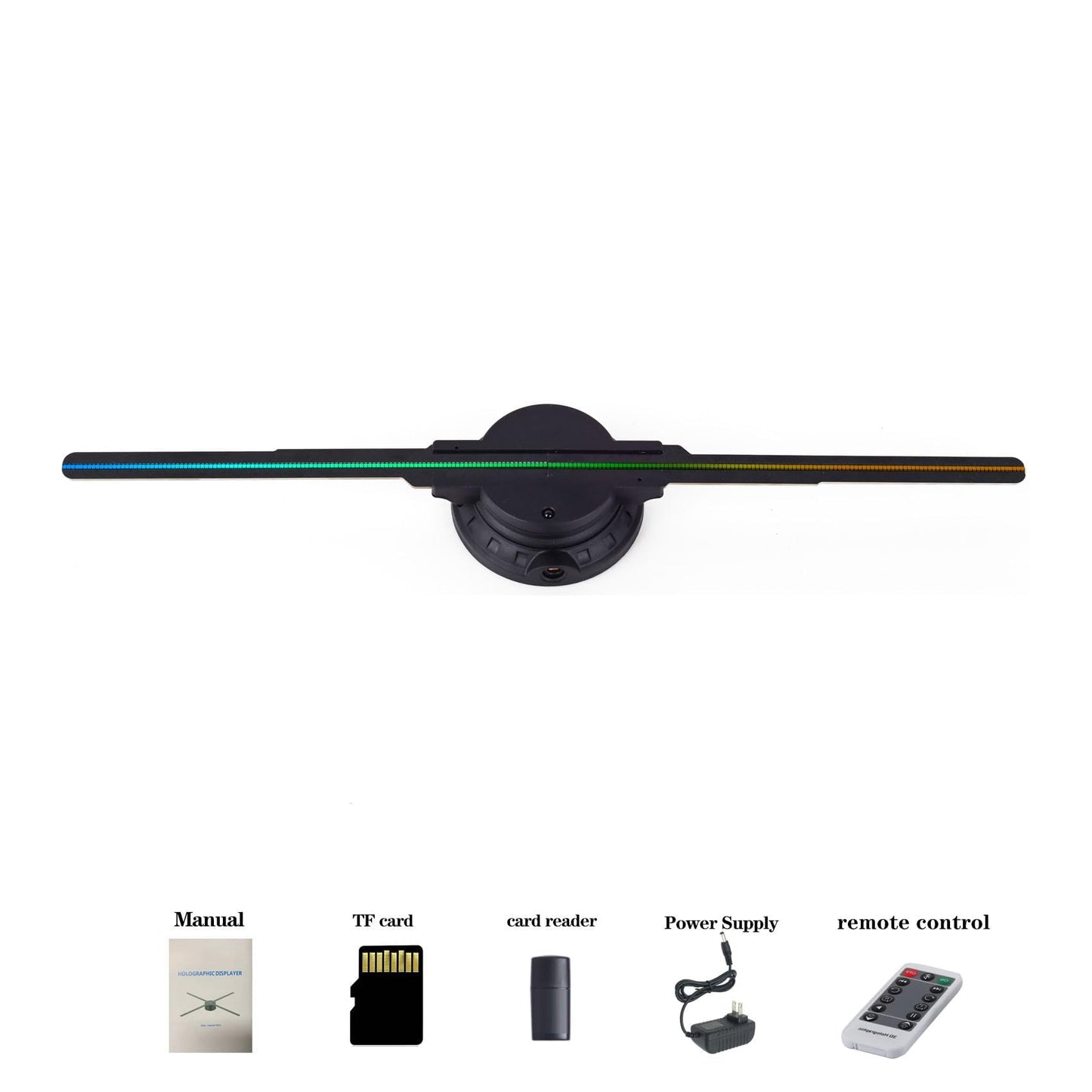 3D Hologram Fan, Hologram Fan Projector Screwless Led Lights with App and WiFi, HD LED 2000*1444PX Resolution, and Bluetooth for Bar, Shop, Halloween, Christmas(16.5 " (WiFi+remote control+Bluetooth))
