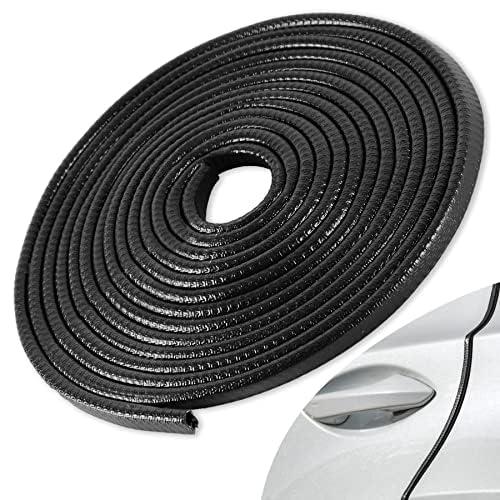 SINGARO 33Ft (10M) Car Door Edge Guard, No Glue Car Door Entry Guard Protective Strip, Rubber Edge Trim Car Door Protector, Applicable to Car, Truck, SUV and ATV, Car Exterior Accessories(Black-A)