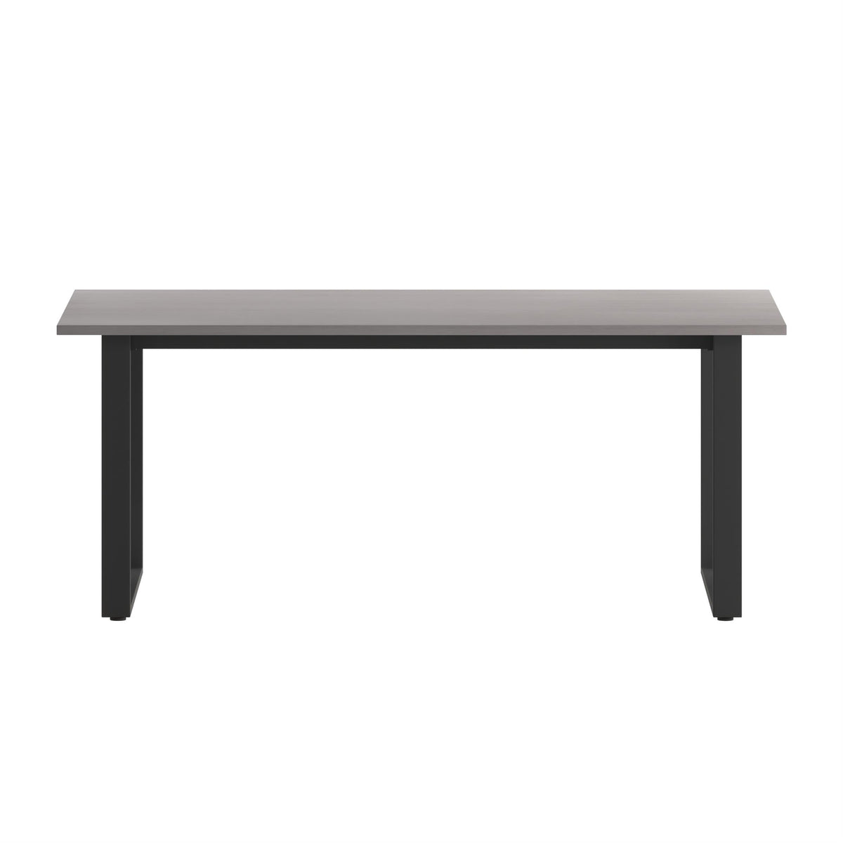 Flash Furniture Redmond Conference Table with U-Frame Base, Commercial Water and Scratch Resistant Laminate Finish, PVC Edge, Heavy Duty Steel Frame, 72x36, Gray Oak