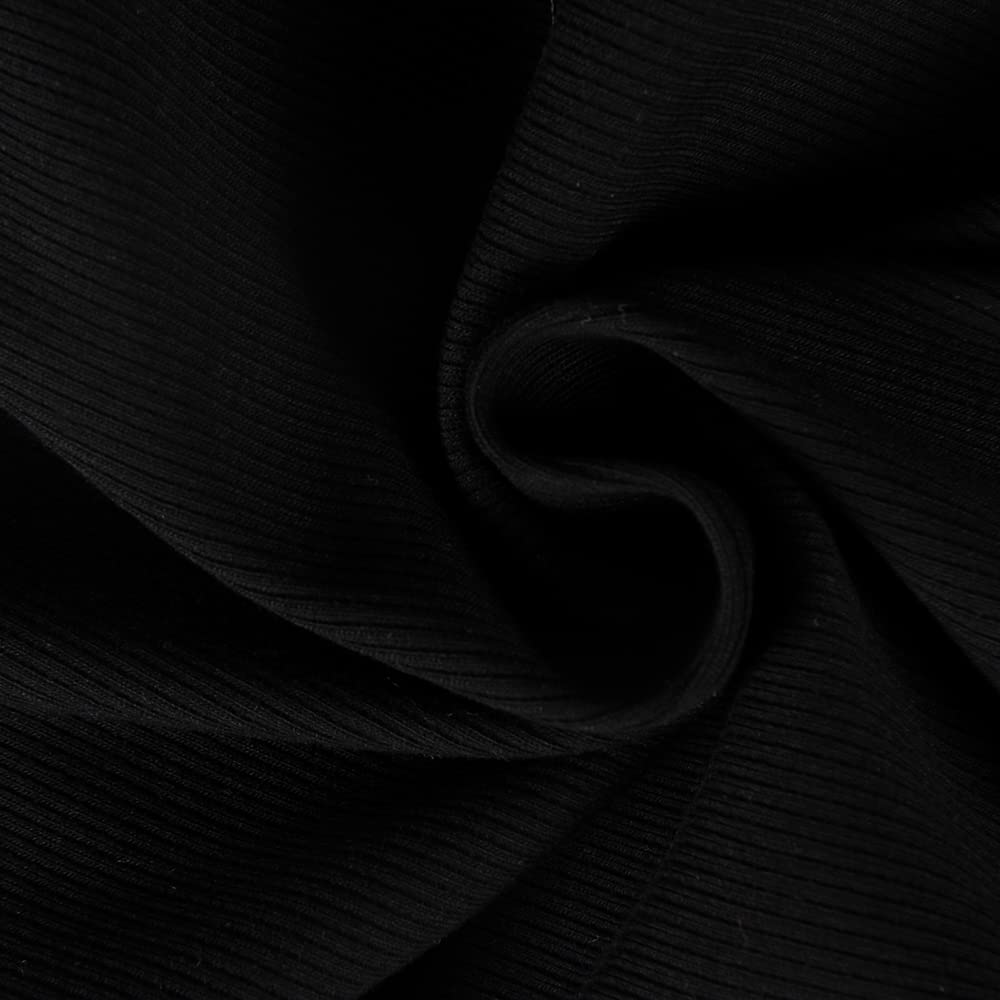 GEMBERA Women's Sleeveless Scoop Neck Ribbed Tank Tops Fitted Basic Cami Tee Shirts(Black,L)