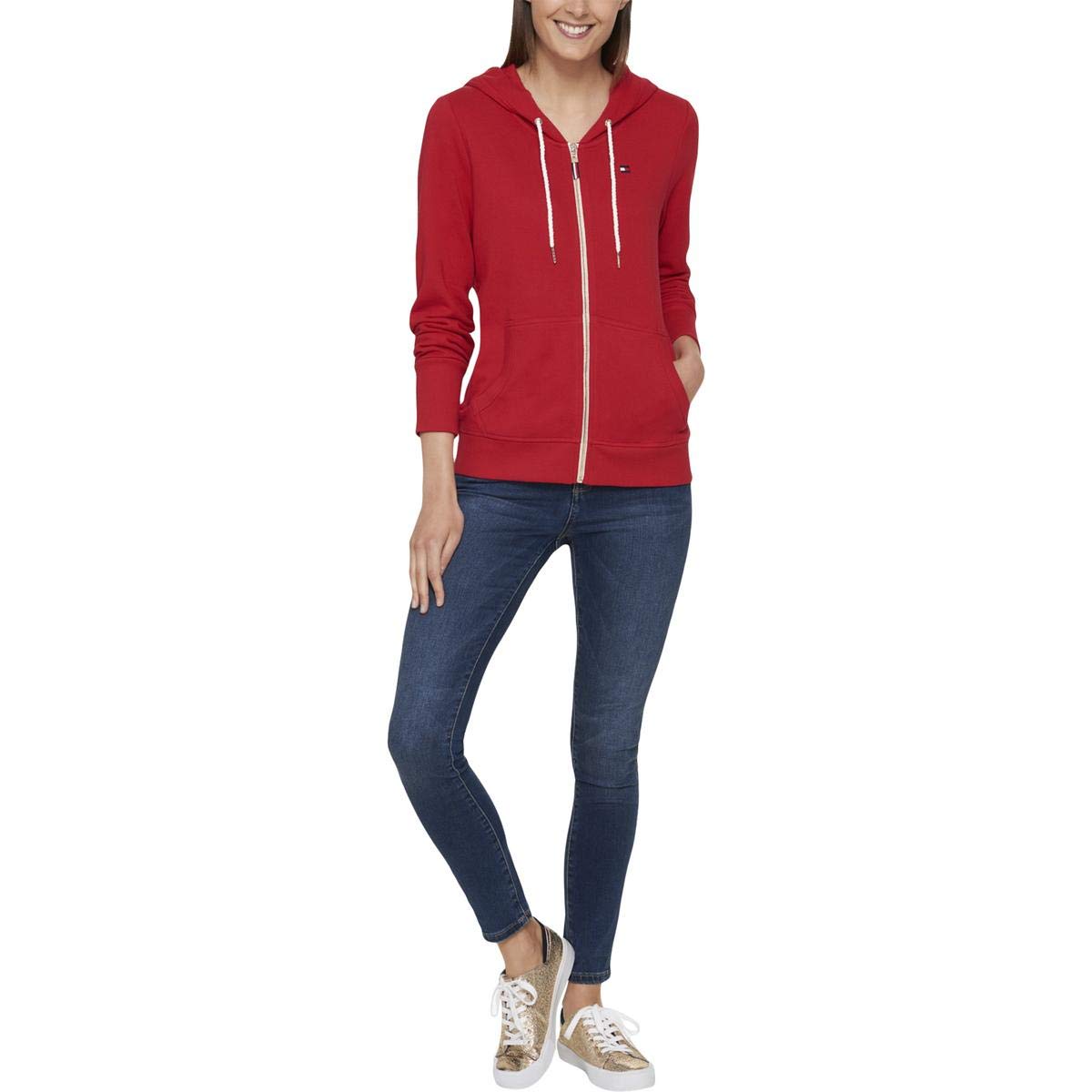 Tommy Hilfiger Flag Zip Hoodie Scarlet 2XL (US 20-22)
