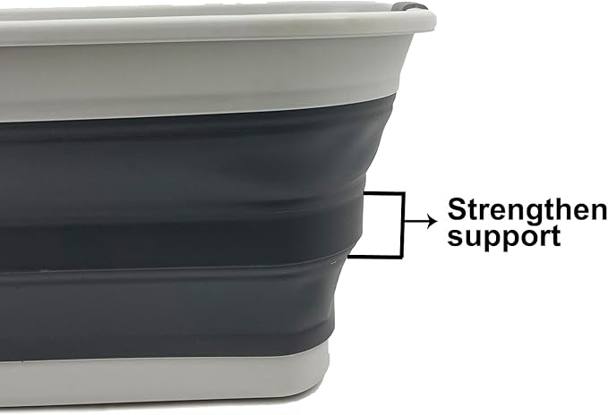 SAMMART 42L Collapsible Plastic Laundry Basket