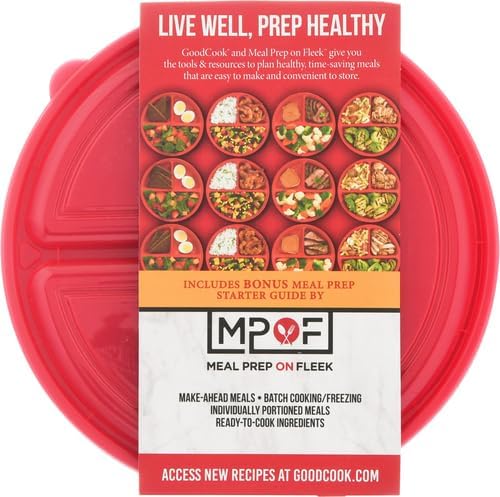 GoodCook Meal Prep Containers Set Microwave & Dishwasher-Safe Round Food
