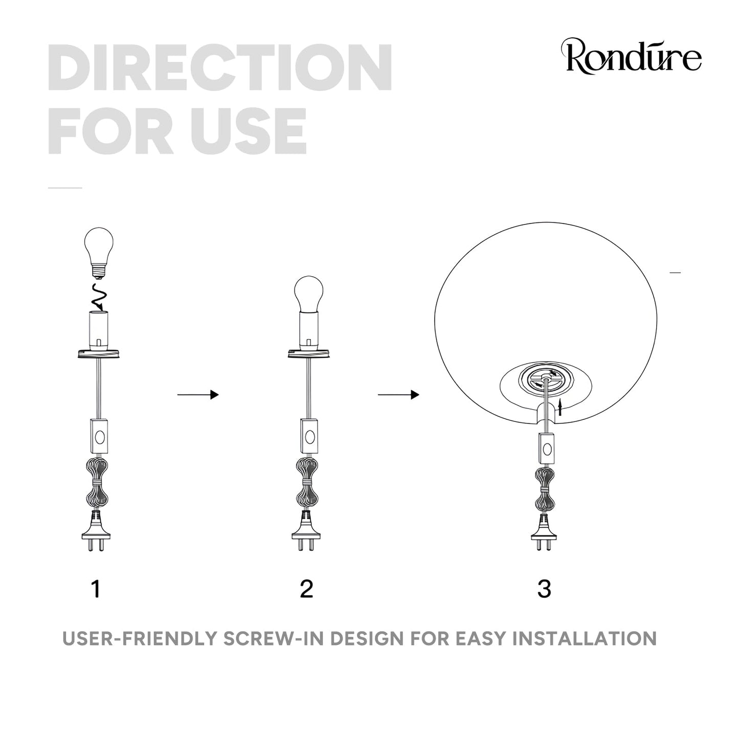 RONDURE 11.0" Modern Ceramic Table Lamp, Fully Dimmable Bedside Lamp for Bedroom Living Room Nightstand, White Translucent Ceramic Shade, Warm Ambient Decorative Corded Lighting, Bulb Included