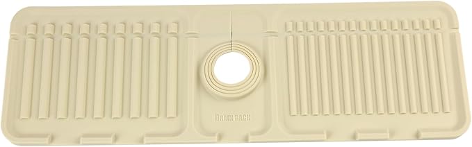 Faucet Mat for Kitchen Sink Splash Guard, 17.5"X5.5" Silicone Sink Splash Guard