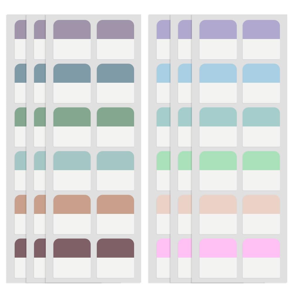 240 Pcs Sticky Index Tabs, Colored Book Sticky Tabs for Notebooks, Repositionable Page Tabs for Notebooks File Classification,12 Colors (1 Inch)