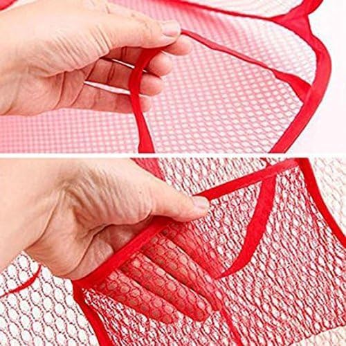 6pcs Foldable Pop Up Mesh Washing Laundry Basket Bag Bin Hamper Toy Tidy Storage
