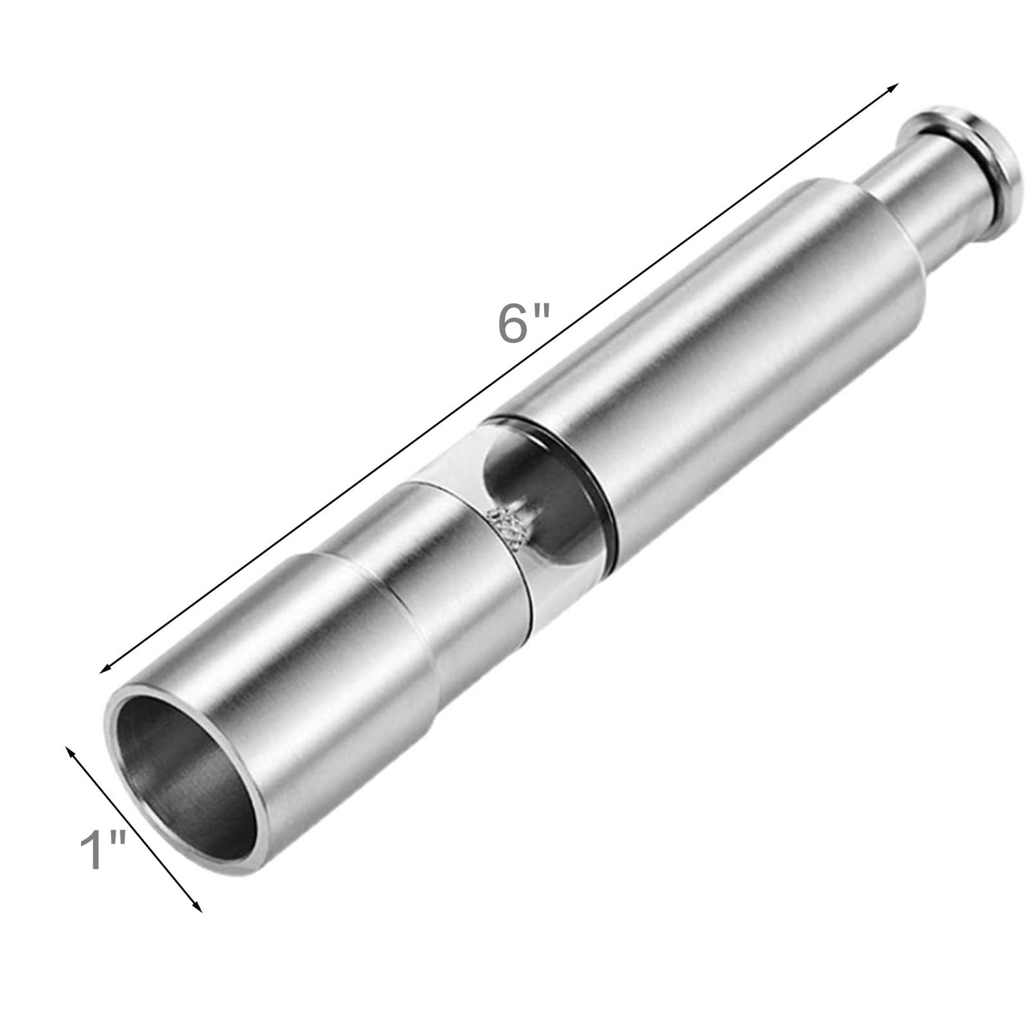 Salt and Pepper Grinder Set, Pump & Grind Peppermill, 2 Refillable Stainless Steel Mills with Thumb Press, One-Handed Salt and Pepper Grinder with Clear Acrylic Stand for Kitchen and Dining