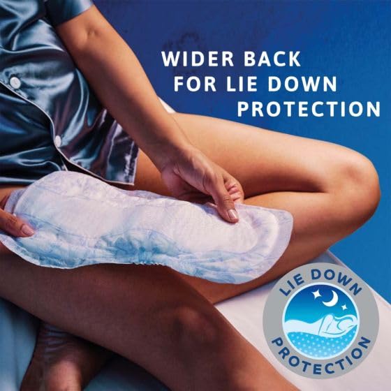 48 x Tena Lady Discreet Maxi Night Incontinence Pads for Women, 8 Packs of 6, with Medium to Heavy Bladder Weakness, Specifically Designed for Night Time Protection with Wider Back and Extra Length