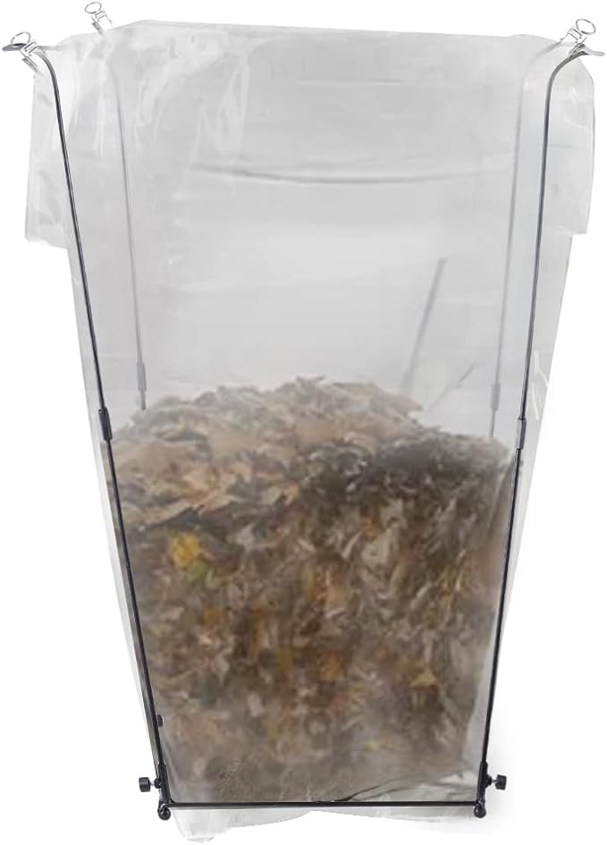 2 Pack Trash Bag Holder, Metal Garbage Bag Holder, 30-45 Gallon Portable Trash