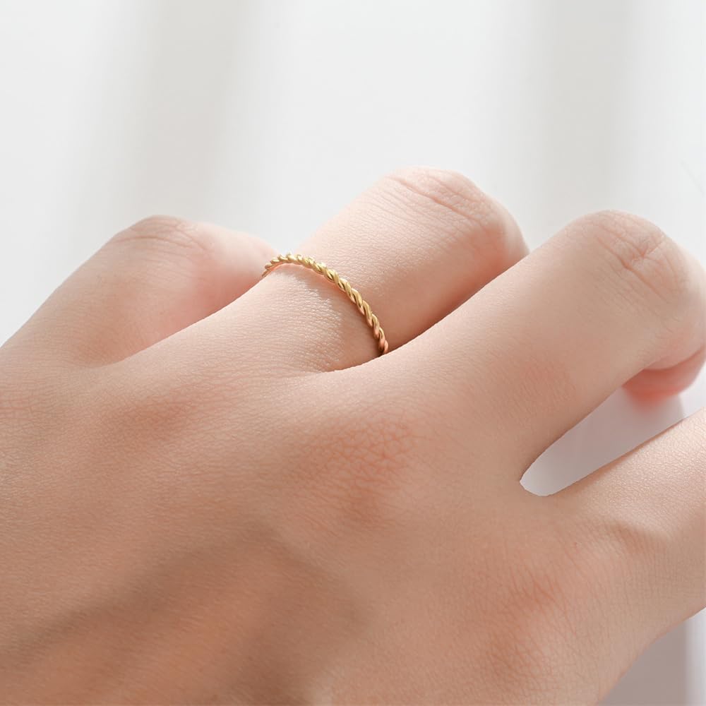 FAICAEIRI Pure copper tensor rings twisted,copper rings for men and women,Twist Ring Jewelry,Solid Copper Twisted ring Jewelry for women (9), yellow, FACATENRING-33