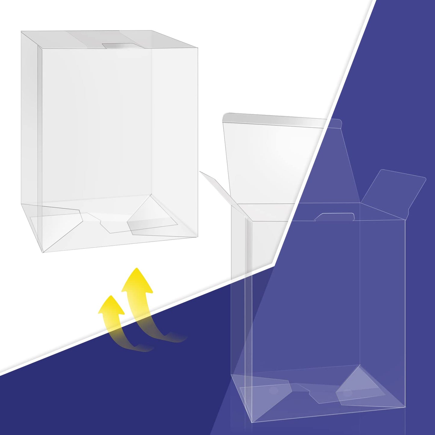 100 Pack Clear Protectors Case Compatible with Funko, 4" Pop Figures, Strong Thick Plastic Protectors