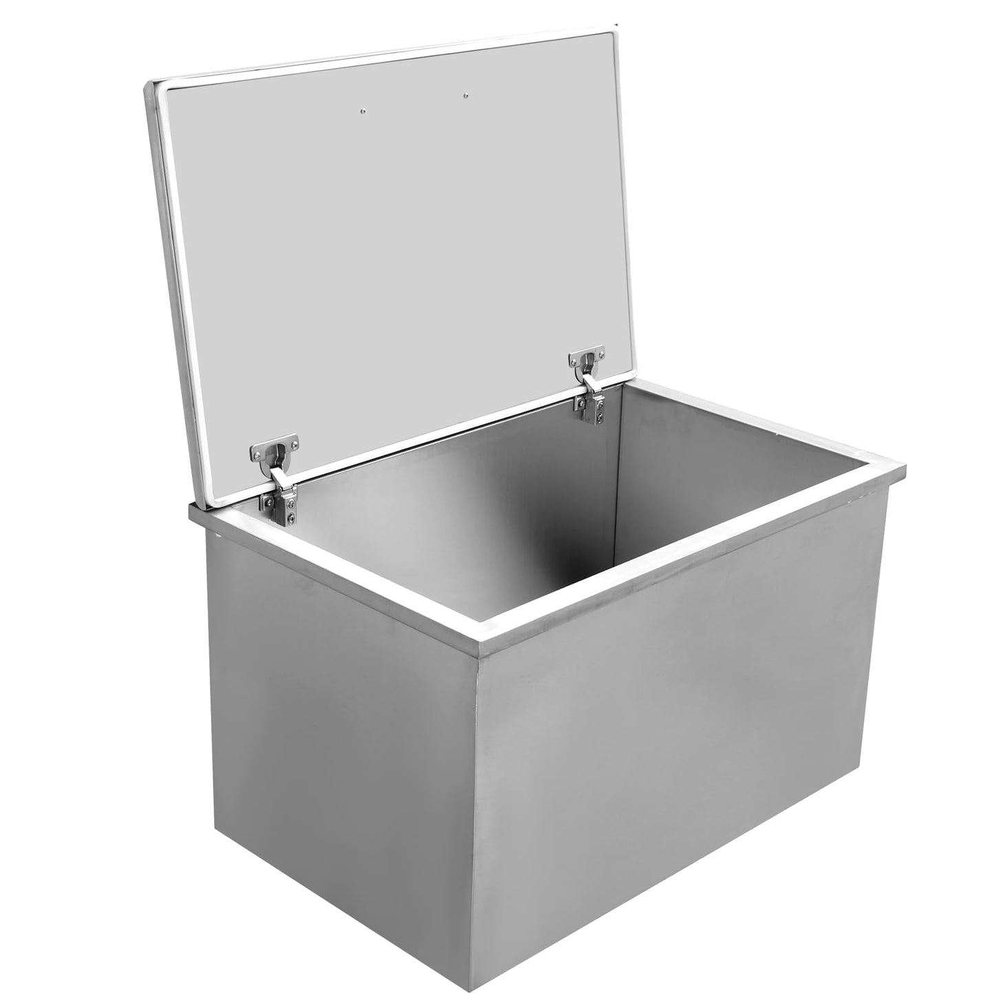 83QT Drop in Ice Chest, Stainless Steel Ice Cooler, Commercial Ice Bin with Cover, Outdoor Kitchen Ice Bar, Drain-Pipe and Drain Plug Included, for Cold Wine Beer