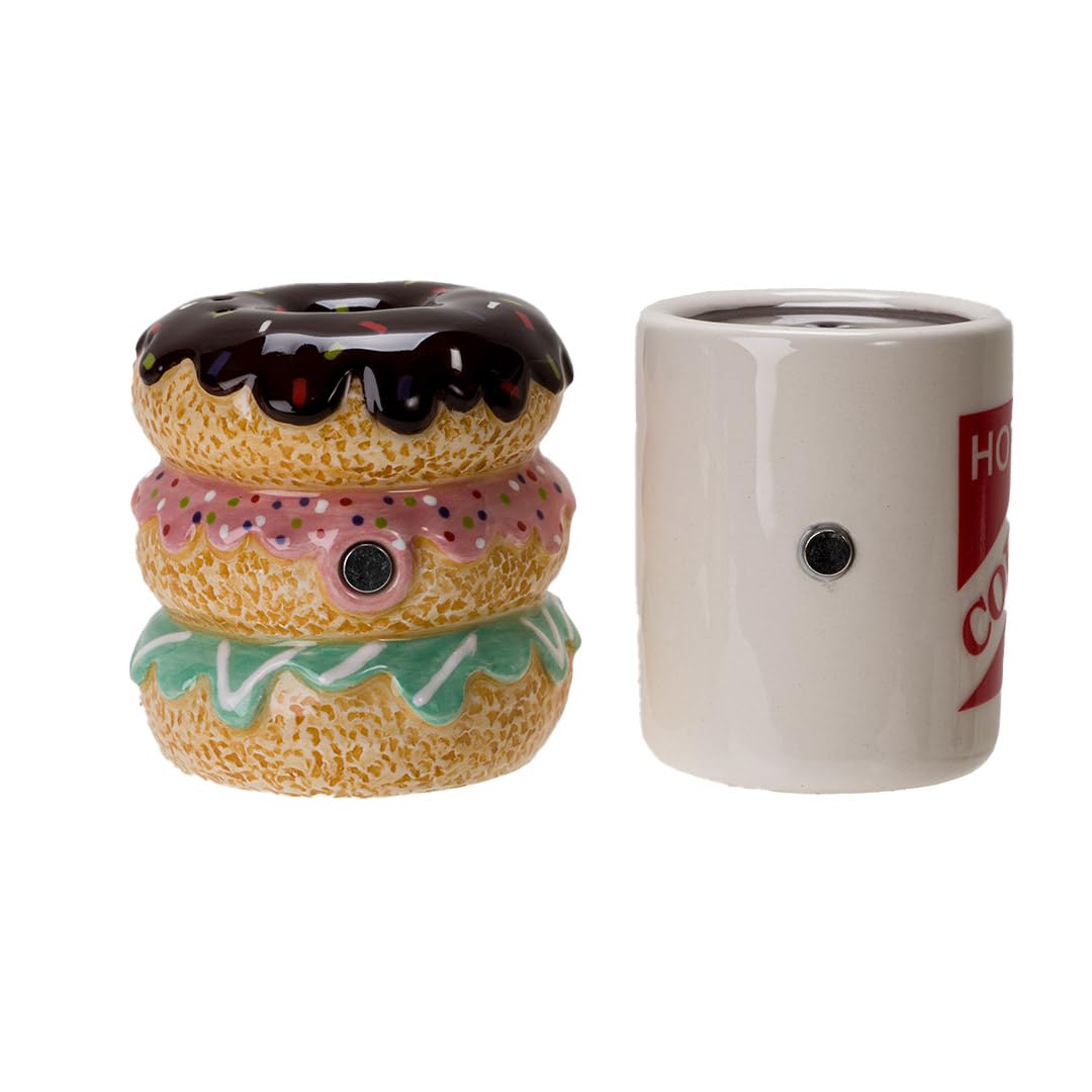 Pacific Giftware Morning Brew and Donut Shop Salt and Pepper Shakers