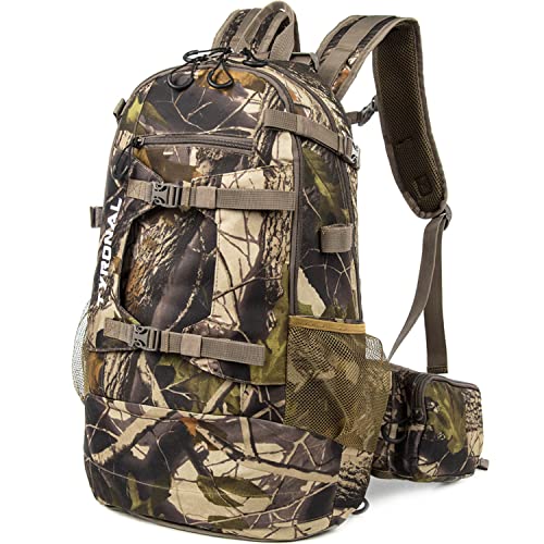 TYRONAL Hunting Backpack Outdoor Gear Hunting Pack with Bow and Rifle Carry System for Hunting. (Camo-Green)