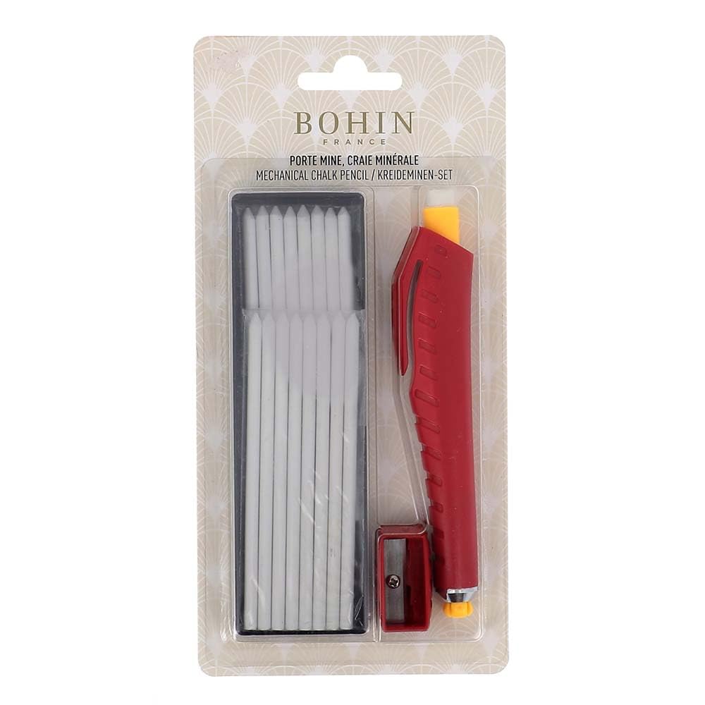 Bohin - White Chalk Pencil with Refill - 1 Set