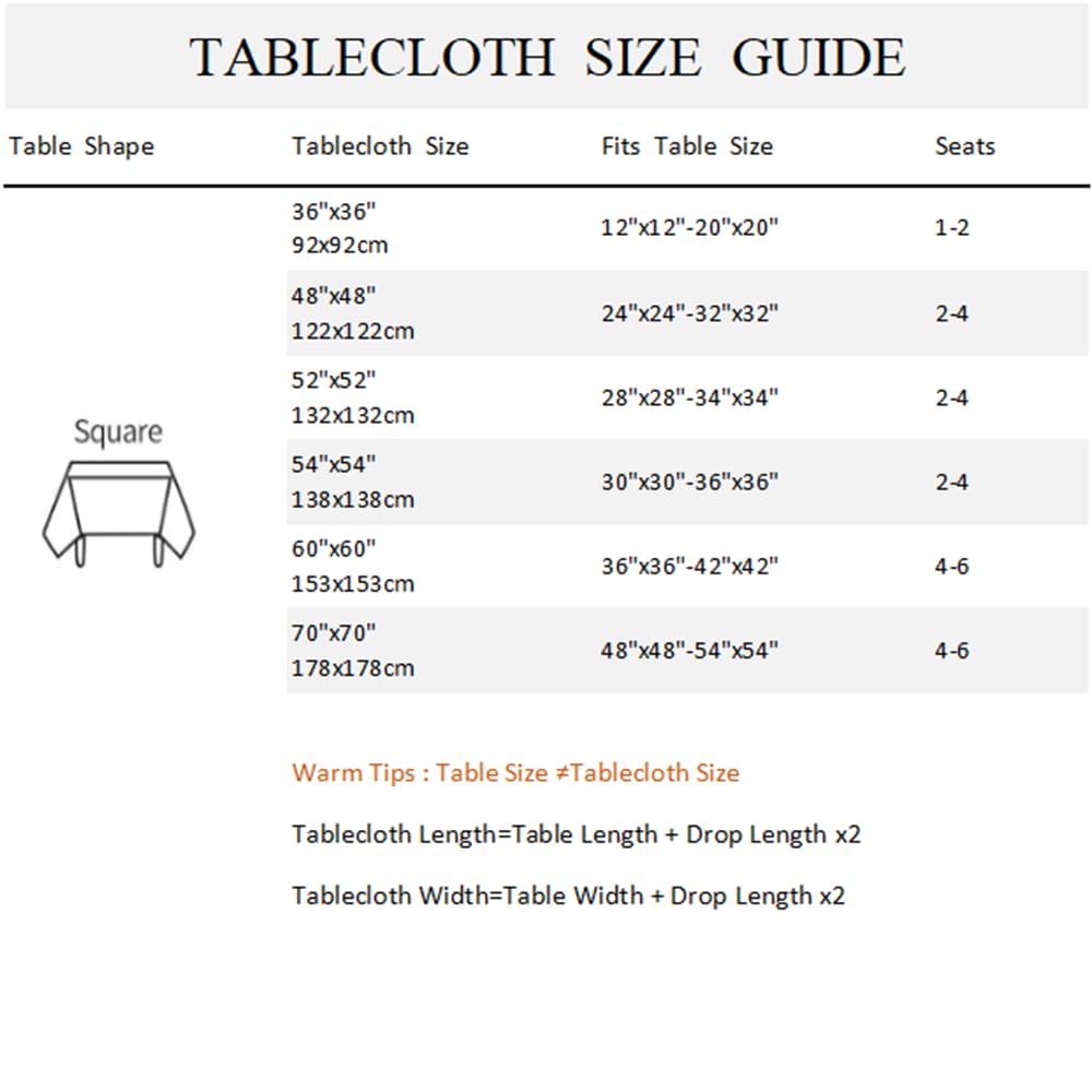 TTQYFNM 70x70inches Coffee Beans Print Tablecloth Coffee Cup Hand Drawn Sketch Retro Plaid Tablecloths Waterproof Spill Proof Square Table Cloth Cover for Dining Room Kitchen Coffee Shop Decor