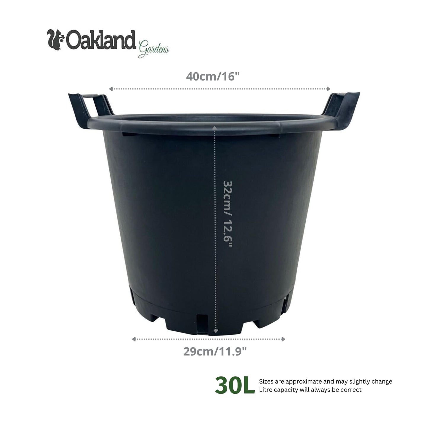 Heavy Duty 30L Plant Pots Potato Containers Buckets (Pack of 4) Large Plastic Plant Pots Outdoor Planters | Large Planter Outdoor Pots | Garden Pots for Flowers, Vegetables,Trees & General use