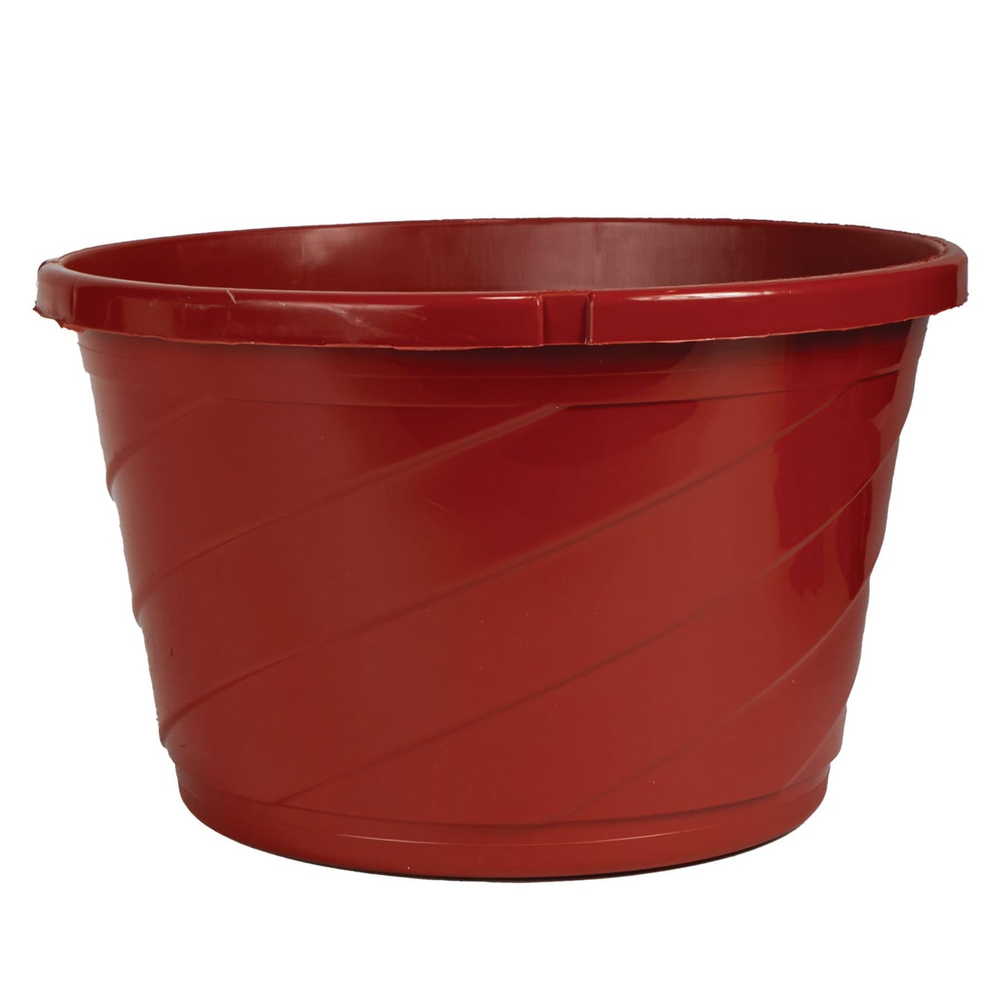 The HC Companies Euro Hanging Basket Planter Decorative 12-Inch Large Plastic Hanging Basket w/Swirl Design for Outdoor Plants, Clay (Pack of 2)