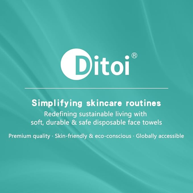 Ditoi Disposable Face Towels, Ultra Soft &Thick Face Dry Wipes