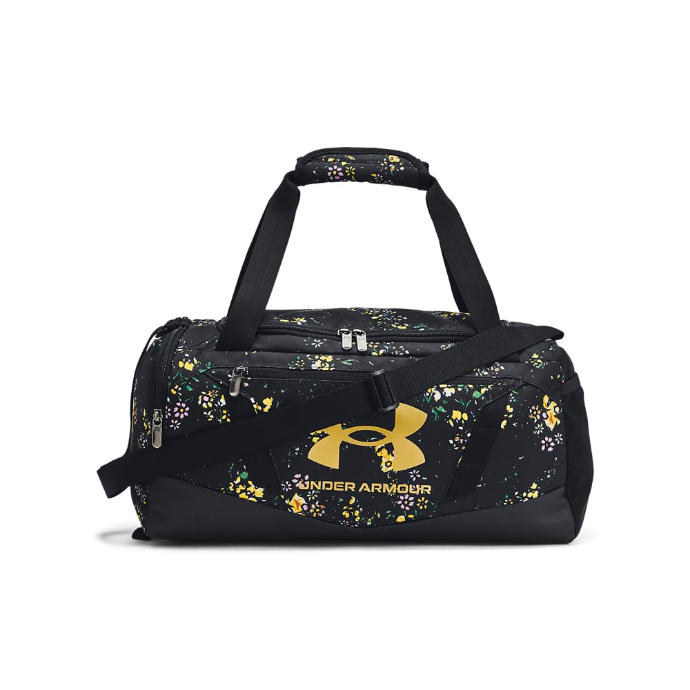 Under Armour Unisex-Adult Undeniable 5.0 Duffle, (002) Black/Black/Metallic Gold, One Size Fits Most