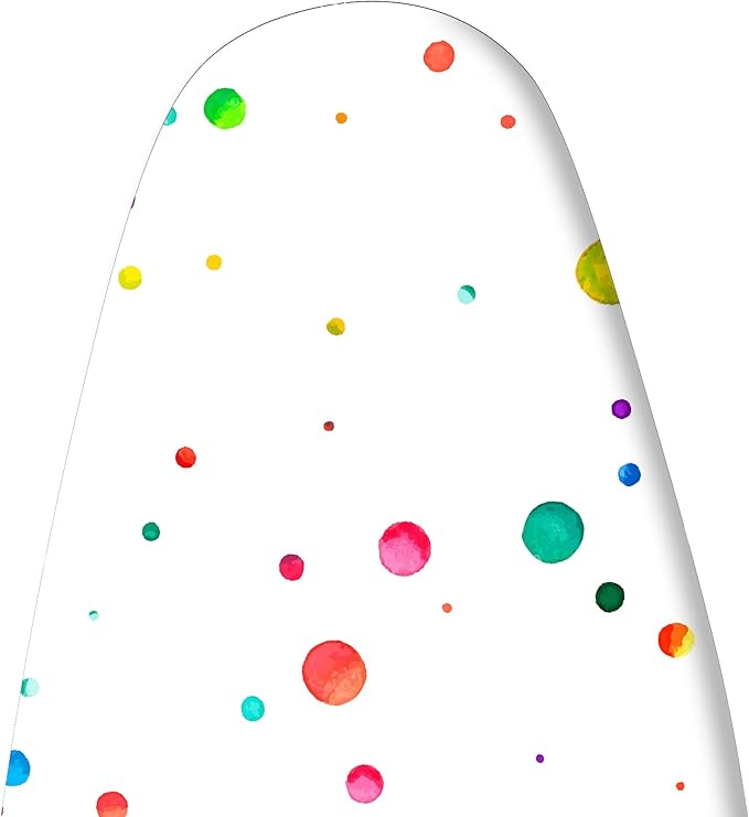 Extra Thick Ironing Board Cover and Pad, Colorful Polka Dot 15x54 Ironing Board