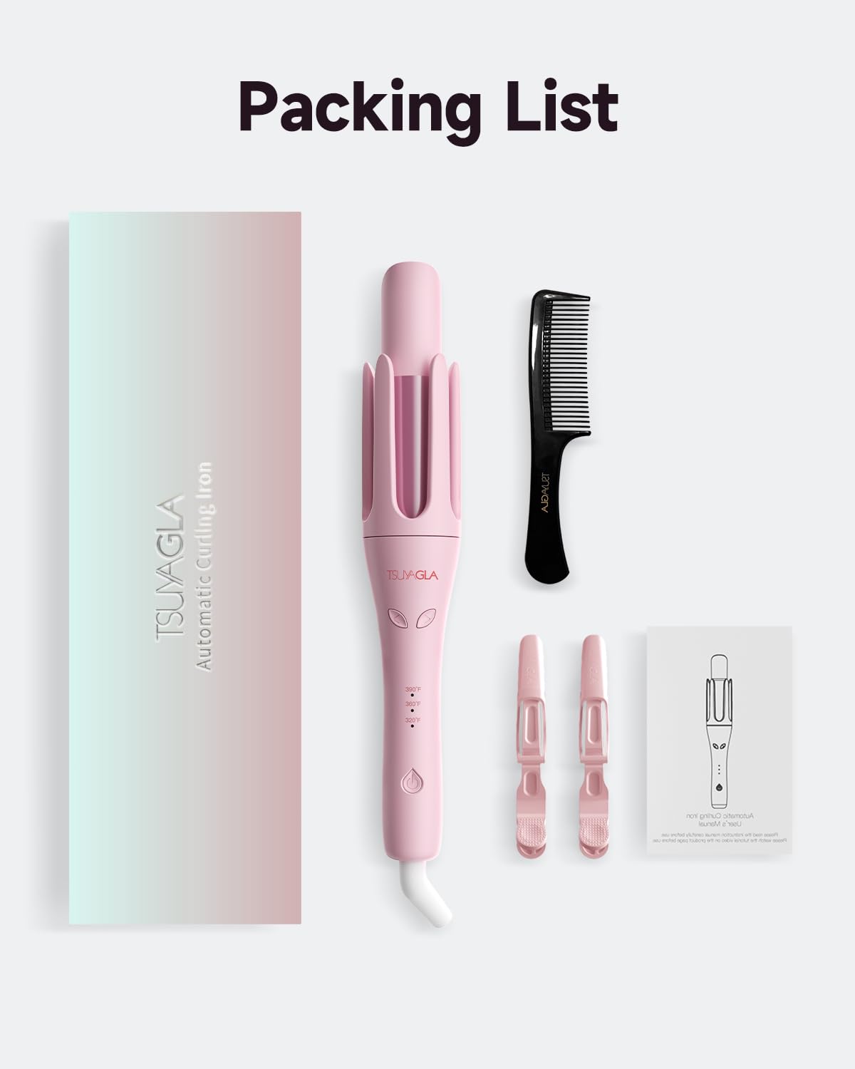Automatic Curling Iron,1 1/4 Hair Curler with 3 Temperatures, 10S Fast Heating, 2-Way Rotation, 30 Min Auto Shut-Off, 500 Million Ionic, Anti-Scald-Tangle for Long Hair