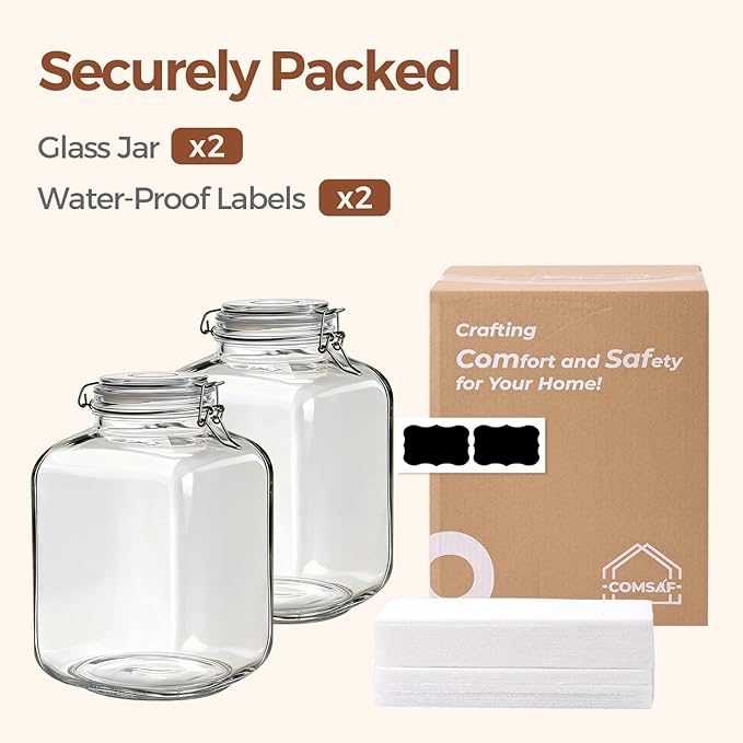 ComSaf 1.1 Gallon Glass Jar