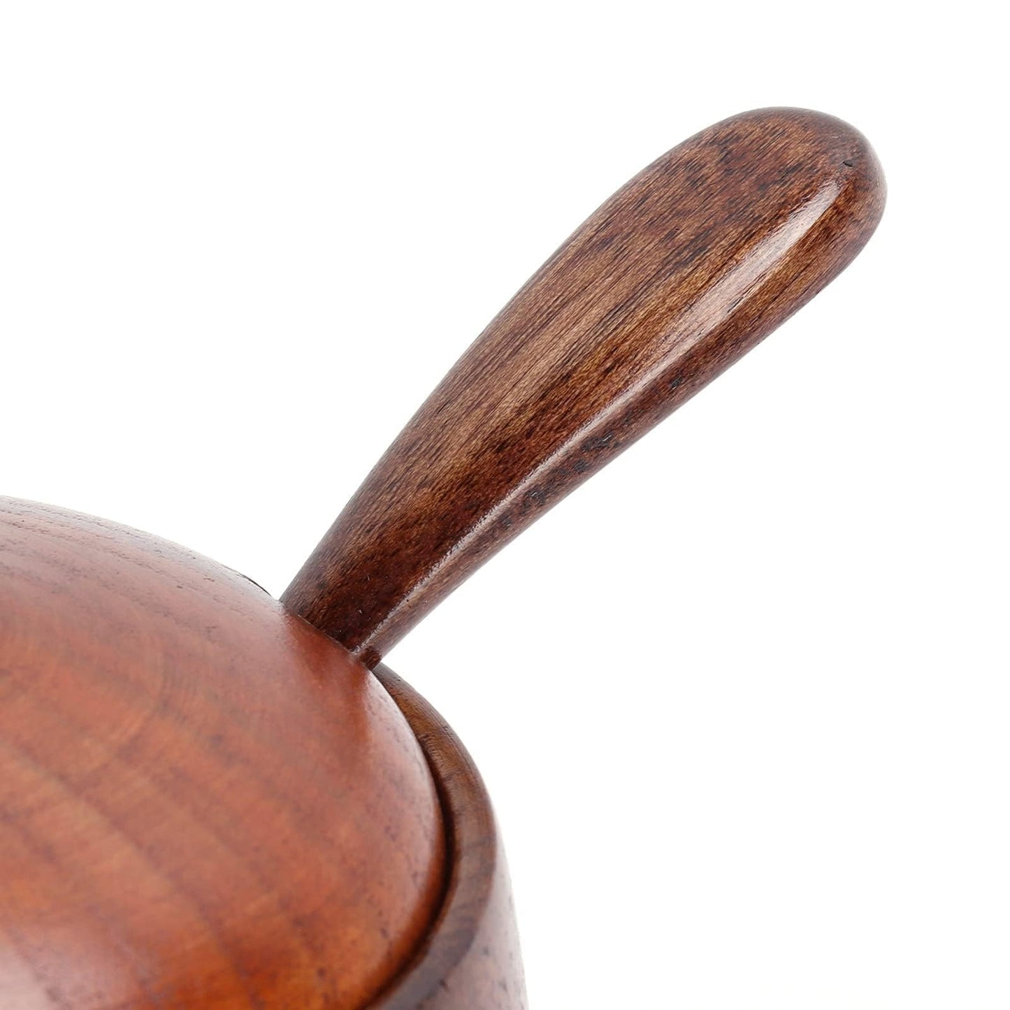 Kukyller 2PCS Wooden Salt Box with Lid Spoon, Sugar Bowl Pepper Seasoning Container, Wooden Salt Container for Kitchen Serving Condiment Chili Powder 2 * 4 * 3.5in