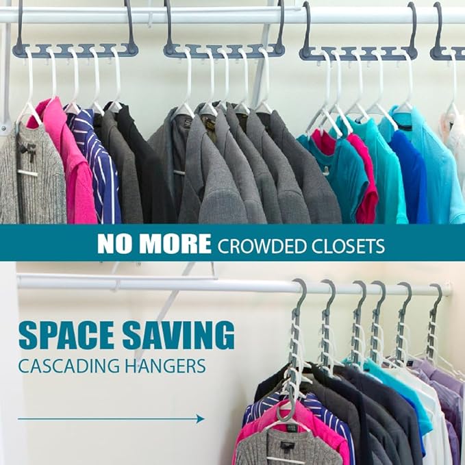 Wonder Hanger Max 20-Pack Space Saving Hangers, Reinforced Hooks Swivels 360°