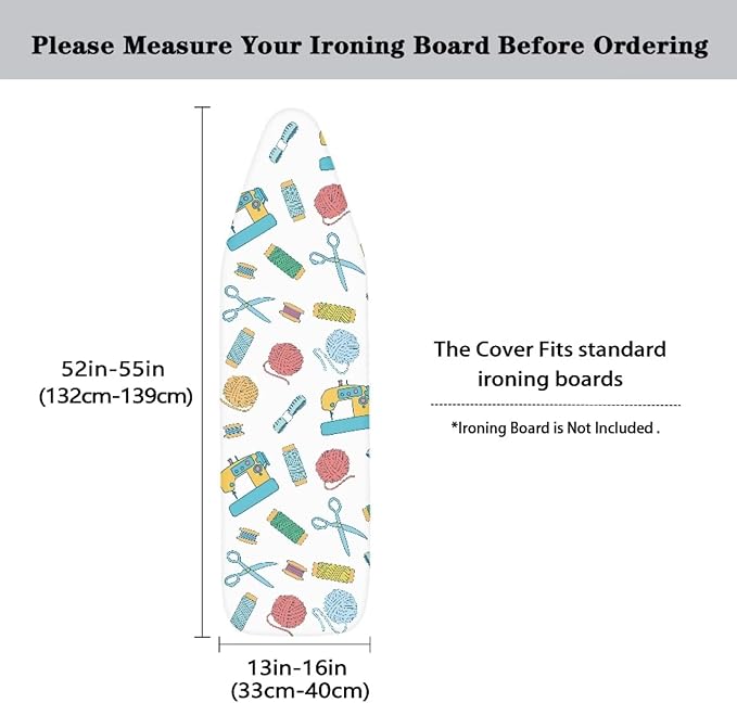 Ironing Board Covers Standard Size Cute Sewing Machine Pattern Ironing Board