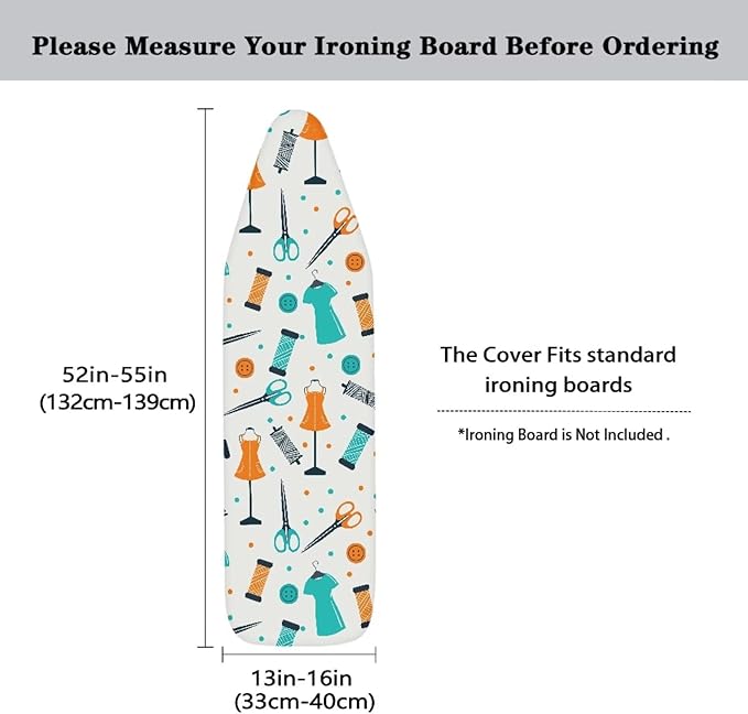 Ironing Board Cover Decor 15x54 Inch, Iron Board Cover